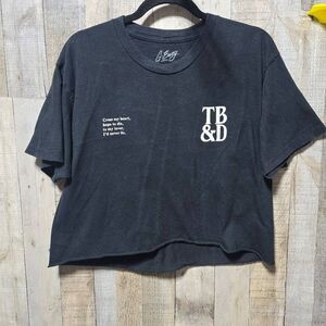 G-Eazy Black The Beautiful & Damned Black Custom Cropped Band Tee